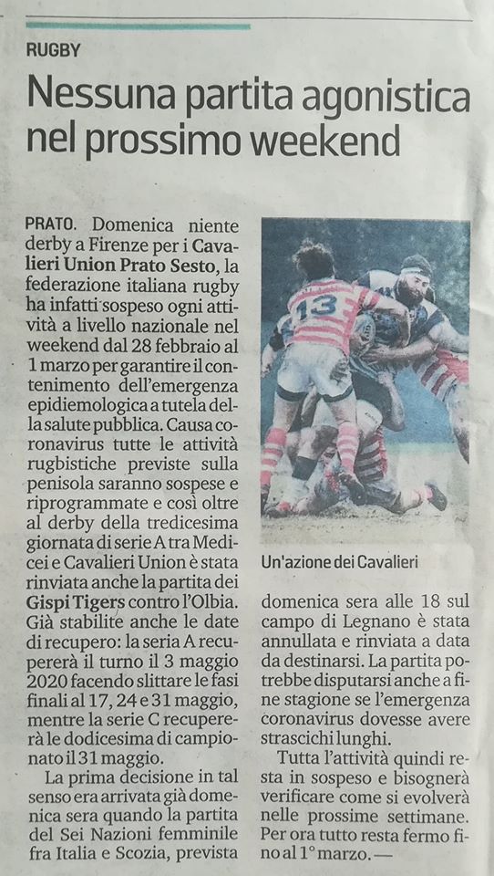 La Nazione 25.2.2020 Image