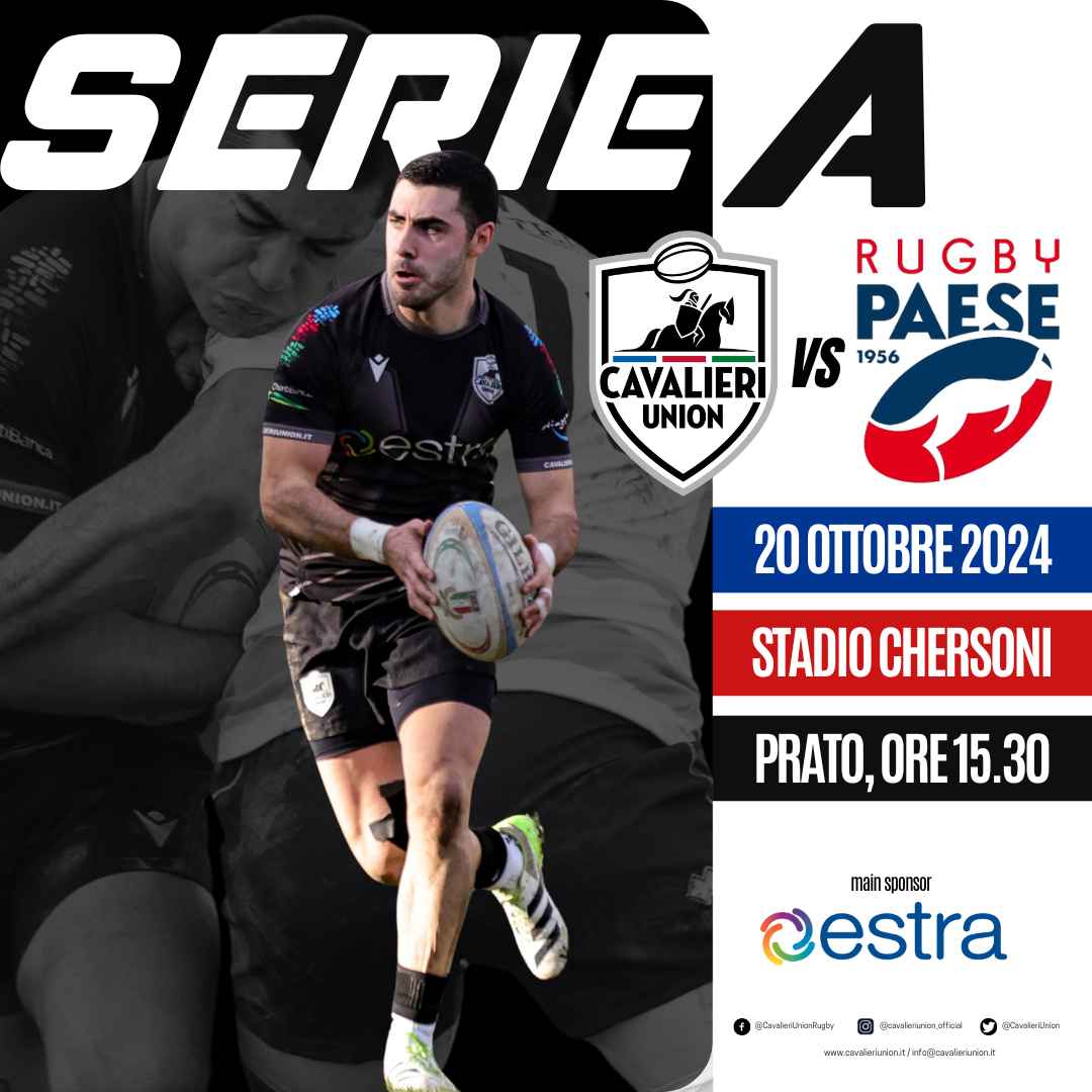 L'anteprima del weekend: Prima Squadra in cerca di riscatto con il Rugby Paese, Cadetta in trasferta a Roma, Giovanili tutte in campo tra Prato e Sesto Fiorentino